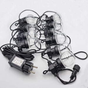 Dây đèn LED G50 loại 10 bóng trong ánh sáng trắng ấm dài 5m